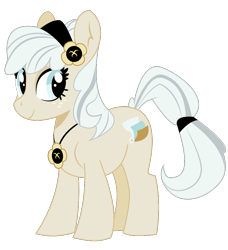 Size: 781x857 | Tagged: safe, artist:dbkit, oc, oc only, oc:penny platen, species:earth pony, species:pony, female, freckles, hairband, mare, necklace