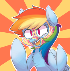 Size: 998x1024 | Tagged: safe, artist:xieril, character:rainbow dash, chest fluff, female, luchador, mask, solo