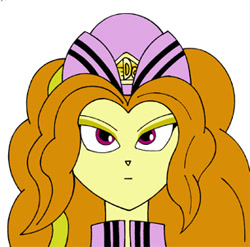 Size: 304x300 | Tagged: safe, artist:combatkaiser, character:adagio dazzle, clothing, crossover, earth defense command, female, kiss players, profile picture, solo, transformers, uniform