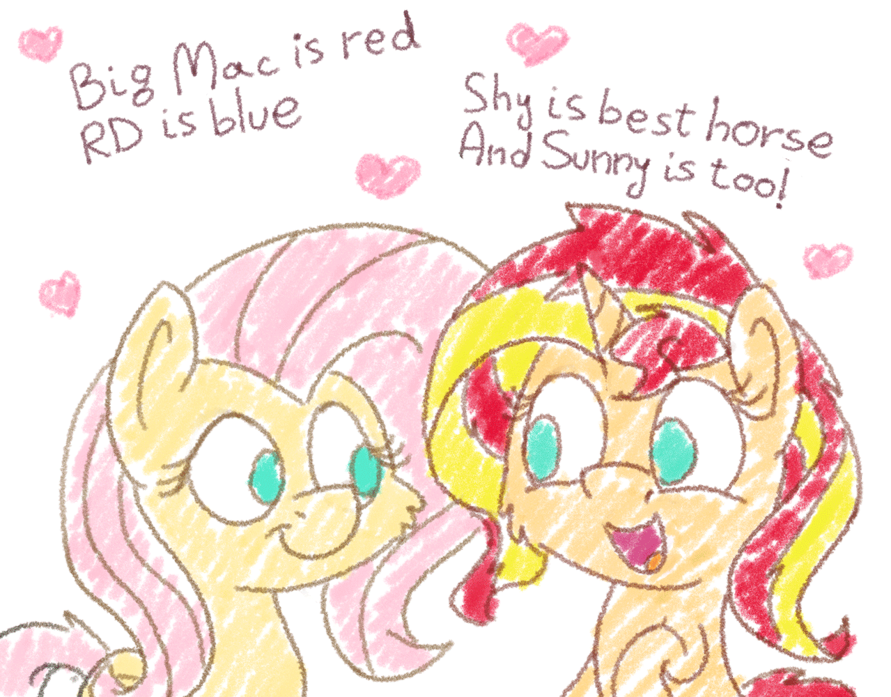 Size: 1279x1000 | Tagged: safe, artist:pirill, character:fluttershy, character:sunset shimmer, species:pegasus, species:pony, species:unicorn, ship:sunshyne, animated, best pony, female, lesbian, poem, shipping