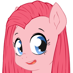 Size: 512x512 | Tagged: safe, artist:frankier77, character:pinkamena diane pie, character:pinkie pie, ask pinkamena diane pie, ask, cute, cuteamena, diapinkes, female, open mouth, solo, tumblr