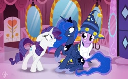 Size: 1920x1200 | Tagged: safe, artist:glancojusticar, character:princess luna, character:rarity, character:star swirl the bearded, character:twilight sparkle, episode:luna eclipsed, g4, my little pony: friendship is magic, deleted scene