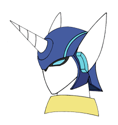 Size: 521x555 | Tagged: safe, artist:combatkaiser, character:shining armor, mech suit, simple background, tekkaman blade, transparent background