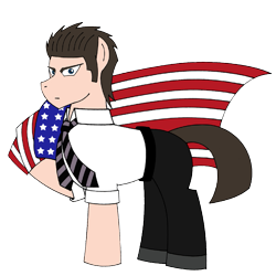 Size: 765x765 | Tagged: safe, artist:combatkaiser, flag, metal wolf chaos, michael wilson, ponified, simple background, transparent background, united states