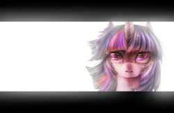 Size: 1300x850 | Tagged: safe, artist:ventious, character:twilight sparkle, species:pony, species:unicorn, bust, female, letterboxing, portrait, solo