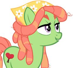 Size: 2992x2786 | Tagged: safe, artist:partylikeanartist, character:tree hugger, episode:make new friends but keep discord, g4, my little pony: friendship is magic, bandana, female, marijuana, simple background, solo, transparent background