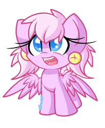 Size: 1640x1999 | Tagged: safe, artist:starlightlore, oc, oc only, oc:almond bloom, species:pegasus, species:pony, cute, smiling, solo, starry eyes, wingding eyes