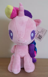 Size: 999x1600 | Tagged: safe, artist:onlyfactory, character:princess cadance, species:pony, baby, baby pony, baby pony plushies, irl, photo, plushie, smiling, solo
