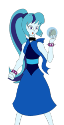 Size: 439x850 | Tagged: safe, artist:combatkaiser, character:sonata dusk, my little pony:equestria girls, bracelet, clothes swap, clothing, cosplay, crossover, fusion, lapis lazuli (steven universe), simple background, sonataco, steven universe, taco, transparent background, water bubble