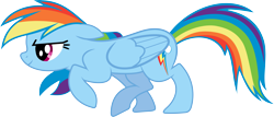 Size: 7000x2990 | Tagged: safe, artist:lauren faust, artist:uxyd, character:rainbow dash, female, simple background, sneaky, solo, transparent background, vector