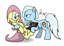 Size: 1024x737 | Tagged: safe, artist:petirep, character:fluttershy, oc, oc:tracy cage, nicolas cage, simple background, tools, transparent background