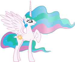 Size: 4909x4039 | Tagged: safe, artist:moongazeponies, character:princess celestia, species:pony, absurd resolution, female, mare, missing accessory, nudity, simple background, solo, transparent background, vector