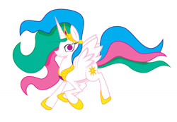Size: 1300x900 | Tagged: safe, artist:daisyhead, character:princess celestia, female, simple background, solo, vector, white background