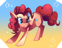 Size: 1280x982 | Tagged: safe, artist:cherivinca, character:pinkie pie, species:earth pony, species:pony, female, mare, smiling, solo, wingding eyes
