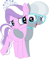 Size: 598x730 | Tagged: dead source, safe, artist:squipycheetah, character:diamond tiara, character:silver spoon, species:earth pony, species:pony, ship:silvertiara, female, hug, lesbian, shipping
