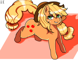 Size: 1280x1024 | Tagged: safe, artist:wonton soup, character:applejack, female, solo