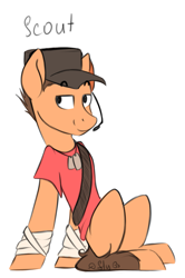 Size: 989x1489 | Tagged: safe, artist:starlyfly, ponified, scout, solo, team fortress 2