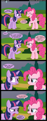 Size: 1203x3114 | Tagged: safe, artist:veggie55, character:pinkie pie, character:twilight sparkle, comic, hilarious in hindsight