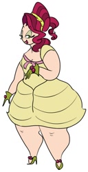 Size: 410x800 | Tagged: safe, artist:ross irving, character:cherry jubilee, chubby, colored, fat, humanized, impossibly large butt