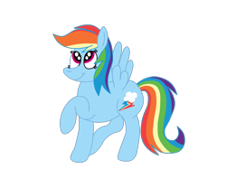 Size: 2592x1936 | Tagged: safe, artist:squipycheetah, character:rainbow dash, female, looking up, raised hoof, simple background, small wings, smiling, solo, spread wings, transparent background, vector, wings