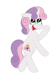 Size: 1936x2592 | Tagged: safe, artist:squipycheetah, character:sweetie belle, species:pony, species:unicorn, episode:crusaders of the lost mark, g4, my little pony: friendship is magic, alternate cutie mark, cute, cutie mark, diasweetes, female, filly, happy, looking up, open mouth, simple background, smiling, solo, standing, the cmc's cutie marks, transparent background, vector