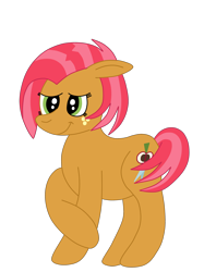 Size: 1936x2592 | Tagged: safe, artist:squipycheetah, character:babs seed, species:earth pony, species:pony, episode:bloom and gloom, g4, my little pony: friendship is magic, alternate cutie mark, crossed hooves, female, filly, floppy ears, freckles, looking at you, simple background, smiling, solo, transparent background, vector