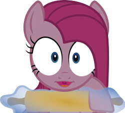Size: 4171x3758 | Tagged: safe, artist:j5a4, character:pinkamena diane pie, character:pinkie pie, catface, female, rolling pin, solo