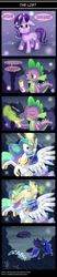 Size: 1800x8734 | Tagged: safe, artist:edowaado, character:princess celestia, character:princess luna, character:spike, character:starlight glimmer, episode:the crystalling, g4, my little pony: friendship is magic, blizzard, cloud, comic, crash, descriptive noise, dialogue, fanart, floppy ears, funny, funny as hell, horse noises, list, meme, snow, snowfall, uselesstia