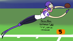 Size: 1228x690 | Tagged: safe, artist:ross irving, character:fluttershy, american football, football, humanized