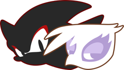 Size: 850x483 | Tagged: safe, artist:fuzon-s, character:gilda, species:griffon, crossover, duo, logo, shadow the hedgehog, simple background, sonic the hedgehog (series), style emulation, symbol, transparent background
