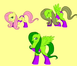 Size: 1200x1030 | Tagged: safe, artist:catstuxedo, character:fluttershy, species:pegasus, species:pony, crossover, female, flutterhulk, hilarious in hindsight, mare, pony creator, she-hulk, simple background, solo, the incredible hulk