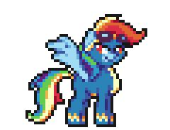 Size: 240x184 | Tagged: safe, artist:mrponiator, character:rainbow dash, species:pegasus, species:pony, episode:newbie dash, g4, my little pony: friendship is magic, animated, behaving like applejack, behaving like fluttershy, behaving like pinkie pie, behaving like rarity, behaving like twilight sparkle, blowing a kiss, book, care mare, cute, dashabetes, dynamic dash, female, forthright filly, glasses, hay, heart, hopping, impersonating, manebow sparkle, mare, photoshop, pixel art, rainbow fash, reading rainboom, season 6, simple background, solo, transparent background, wonderbolts uniform