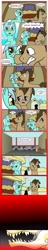Size: 2550x13359 | Tagged: safe, artist:edowaado, character:doctor whooves, character:lyra heartstrings, character:time turner, comic:this is where it gets complicated, comic, sarcasm, skeleton, spike wolf