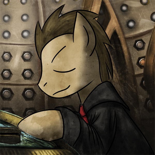Size: 600x600 | Tagged: safe, artist:saturnspace, character:doctor whooves, character:time turner, animated, crying