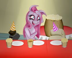 Size: 1000x800 | Tagged: safe, artist:auroraswirls, character:pinkamena diane pie, character:pinkie pie, episode:party of one, g4, my little pony: friendship is magic, alcohol, crying, madame leflour, rocky