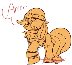 Size: 940x851 | Tagged: safe, artist:lynchristina, character:applejack, episode:p.p.o.v. (pony point of view), g4, my little pony: friendship is magic, captain jackbeard, female, solo