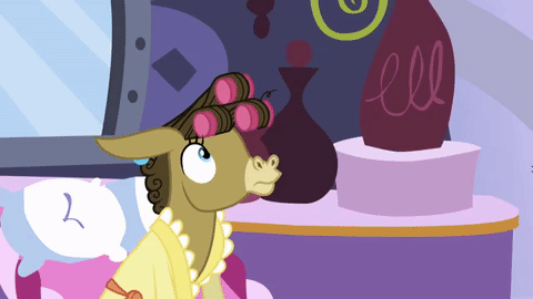 Size: 480x270 | Tagged: safe, artist:wissle, edit, edited screencap, screencap, character:lotus blossom, character:matilda, character:steven magnet, species:earth pony, species:mule, species:pony, episode:slice of life, g4, my little pony: friendship is magic, animated, boop, female, finger, food, gif, hybrid, mare, parody, pie, raised eyebrow, scene parody, smirk, solo, sound at source, spa, this will end in tears, youtube link