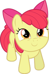 Size: 3114x4721 | Tagged: safe, artist:tomfraggle, character:apple bloom, species:earth pony, species:pony, g4, absurd resolution, adorabloom, cute, female, filly, looking up, simple background, smiling, solo, transparent background, vector, young