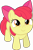 Size: 3114x4721 | Tagged: safe, artist:tomfraggle, character:apple bloom, species:earth pony, species:pony, g4, absurd resolution, adorabloom, cute, female, filly, looking up, simple background, smiling, solo, transparent background, vector, young