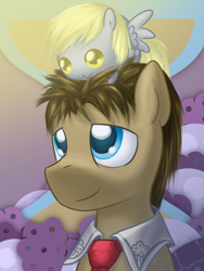 Size: 600x800 | Tagged: safe, artist:saturnspace, character:derpy hooves, character:doctor whooves, character:time turner, species:earth pony, species:pegasus, species:pony, chubbie, g4, duo, male, photoshop, stallion