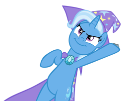 Size: 1600x1299 | Tagged: safe, artist:hendro107, character:trixie, species:pony, episode:to where and back again, g4, my little pony: friendship is magic, .psd available, belly, bipedal, cape, clothing, featureless crotch, female, hat, hind legs, solo, trixie's cape, trixie's hat