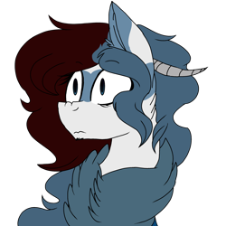 Size: 2560x2560 | Tagged: safe, artist:brokensilence, oc, oc only, oc:mira songheart, species:draconequus, chest fluff, cute, draconequified, horns, reaction image, simple background, solo, species swap, transparent background, wat