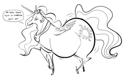Size: 1267x786 | Tagged: safe, artist:ross irving, character:princess celestia, fat