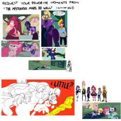 Size: 2000x2000 | Tagged: safe, artist:ross irving, character:applejack, character:fluttershy, character:mare do well, character:pinkie pie, character:rainbow dash, character:rarity, character:twilight sparkle, humanized, mane six, request