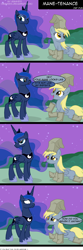 Size: 1000x3000 | Tagged: safe, artist:veggie55, character:derpy hooves, character:princess luna, species:pegasus, species:pony, comic, female, mare, paper bag, paper bag wizard