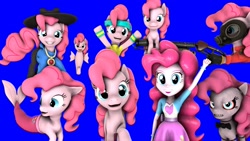 Size: 1920x1080 | Tagged: safe, artist:goatcanon, character:pinkie pie, species:pony, my little pony:equestria girls, 3d, female, filly, five nights at freddy's, human ponidox, mermaid, merpony, pinkie fazbear, pinkie fazpie, pinkie pyro, ponidox, pyro, rapper pie, seaponified, self ponidox, source filmmaker, species swap, team fortress 2, wallpaper, workout outfit