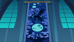 Size: 5000x2813 | Tagged: safe, artist:kooner-cz, character:nightmare moon, character:princess luna, species:pony, episode:the cutie re-mark, .psd available, absurd resolution, alternate timeline, background, banner, moon, night, nightmare takeover timeline, stars, vector, window