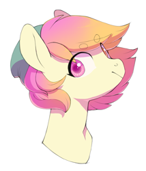 Size: 819x955 | Tagged: safe, artist:amphoera, oc, oc only, oc:taco horse, species:pony, beanbrows, beanie, bust, clothing, colored pupils, eyebrows, hat, heterochromia, simple background, solo, white background