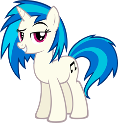 Size: 5000x5178 | Tagged: safe, artist:moongazeponies, character:dj pon-3, character:vinyl scratch, species:pony, species:unicorn, absurd resolution, bedroom eyes, cutie mark, female, glasses, hooves, horn, mare, seductive, simple background, smiling, solo, teeth, transparent background, vector