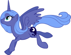 Size: 4891x3795 | Tagged: safe, artist:moongazeponies, character:princess luna, female, leaping, s1 luna, simple background, solo, transparent background, vector